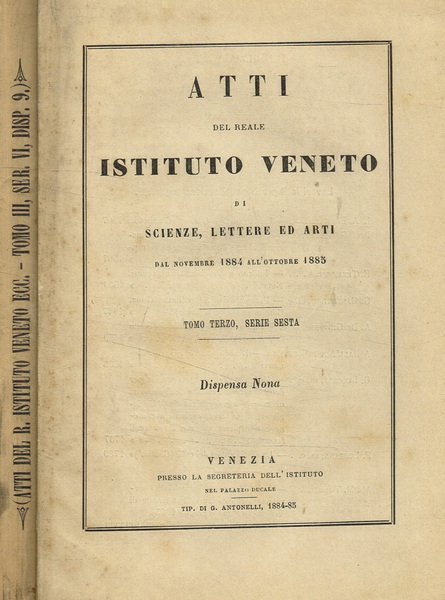 Atti del reale istituto Veneto di scienze, lettere ed arti …