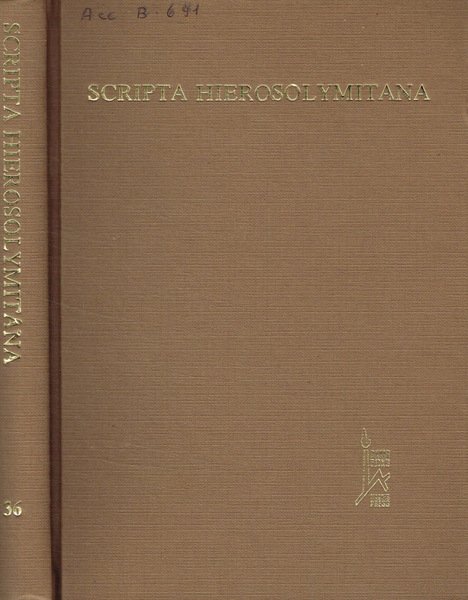 Scripta hierosolymitana Vol. XXXVI. Studies in psychology in honor of …