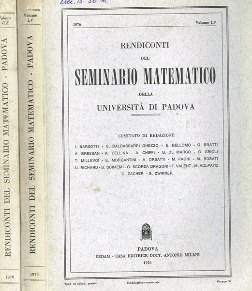 Rendiconti del seminario matematico della universita di Padova 1976