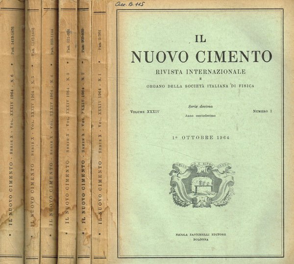 Il nuovo cimento. Rivista internazionale e organo della societa italiana …