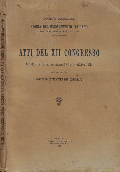 Società Nazionale per la Storia del Risorgimento Italiano- Atti del … | Immagine principale