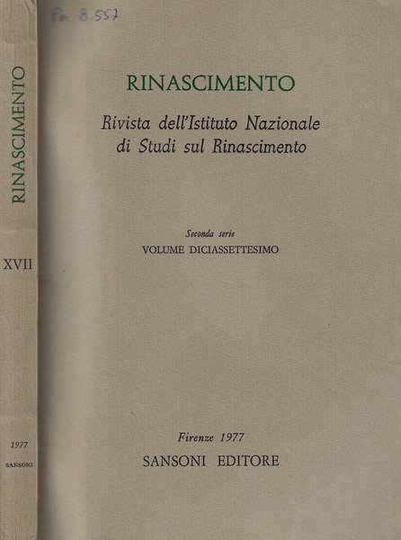Rinascimento Vol. XVII Anno 1977