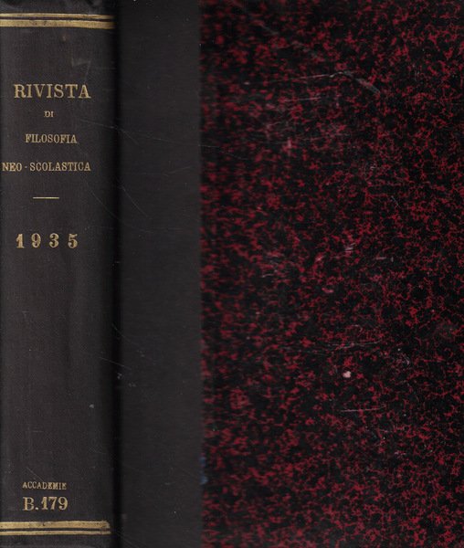 Rivista di Filosofia Neo-Scolastica Anno 1935