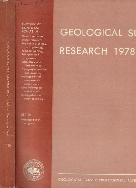 Geological Survey Research 1978