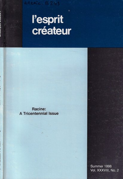 L'Esprit Créateur Vol. XXXVIII n. 2 Anno 1998