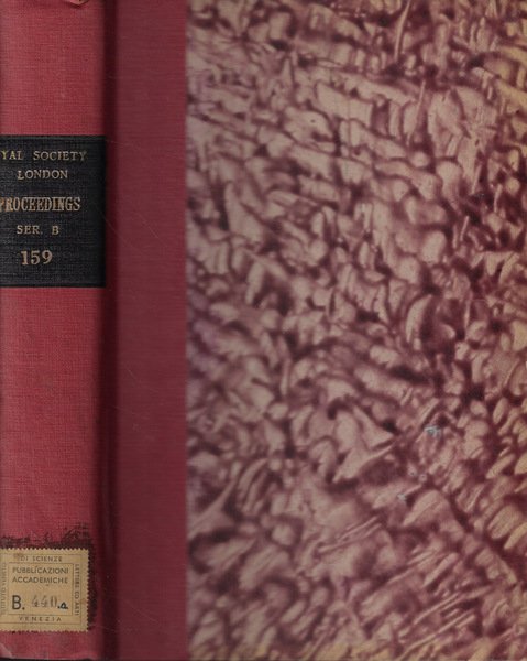 Proceedings of the Royal Society serie B- Biological Sciences Vol. 159 Anno 1963-1964