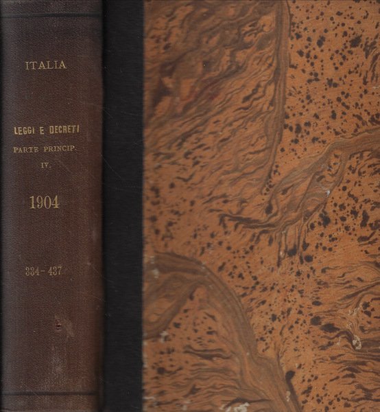 Raccolta Ufficiale delle Leggi e dei Decreti del Regno d'Italia Vol. 4-parte principale Anno 1904