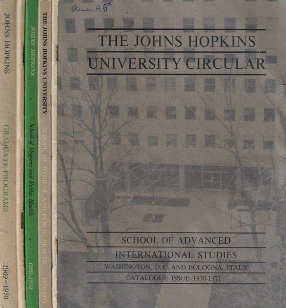 The John Hopkins University Baltimore- Circulars 1969-1970 n. 4-6