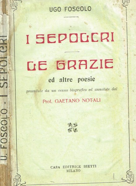 I Sepolcri. Le Grazie ed altre poesie | Immagine principale