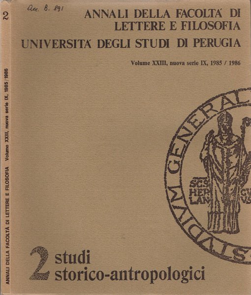 Annali della Facoltà di Lettere e Filosofia - Università degli …
