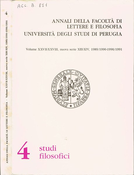 Annali della Facoltà di Lettere e Filosofia - Università degli … | Immagine principale