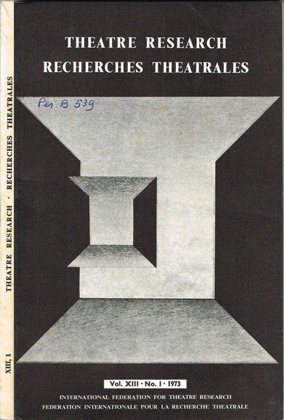 Theatre Research - Recherches Theatrales
