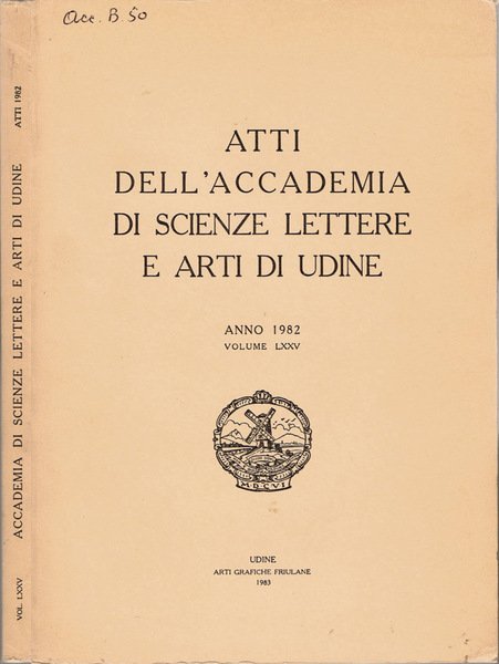 Atti dell'Accademia di Scienze Lettere e Arti di Udine | Immagine principale