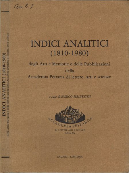 Indici Analitici (1810-1980) | Immagine principale