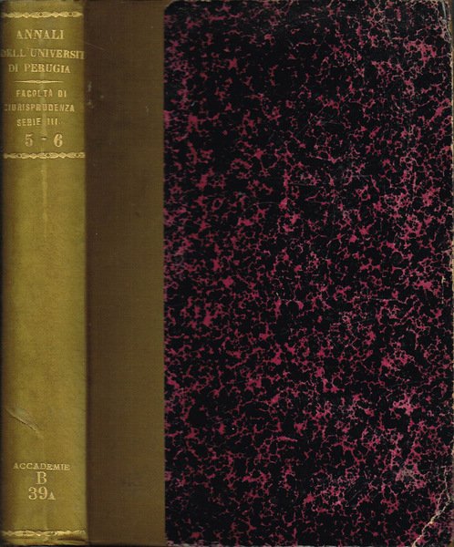 Università degli Studi in Perugia - Annali della Facoltà di Giurisprudenza