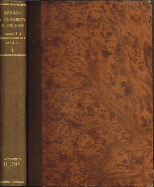 Istituto Giuridico della Università di Perugia - Annali della Facoltà di Giurisprudenza