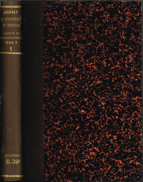 Istituto Giuridico della R. Università di Perugia - Annali della Facoltà di Giurisprudenza