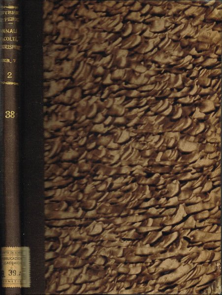 Istituto Giuridico della R. Università di Perugia - Annali della … | Immagine principale