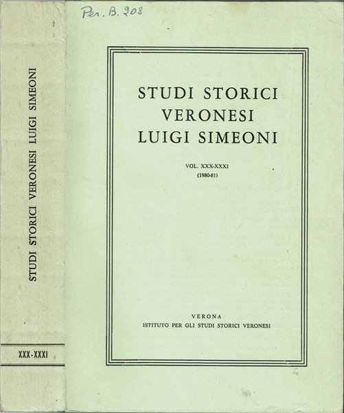 Studi Storici Veronesi Luigi Simeoni