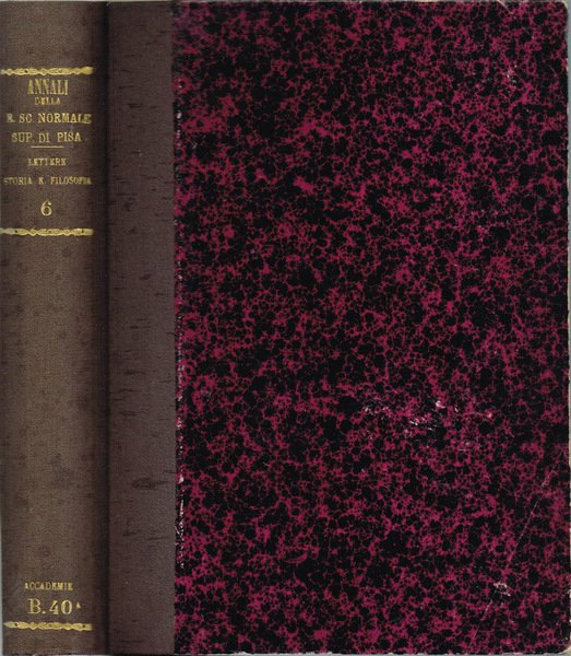 Annali della R. Scuola Normale Superiore di Pisa