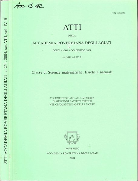 Atti della Accademia Roveretana degli Agiati
