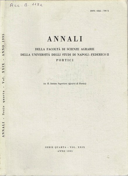Annali della Facoltà di Scienze Agrarie della Università degli Studi …