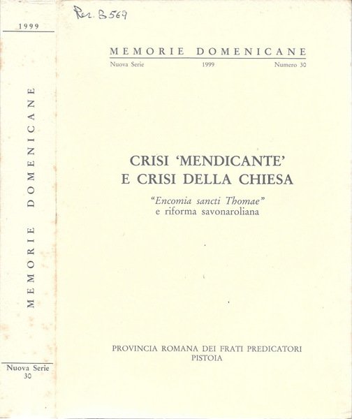 Crisi 'mendicante' e crisi della chiesa