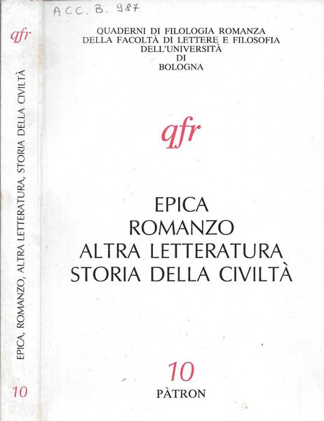 Epica romanzo altra letteratura storia della civiltà