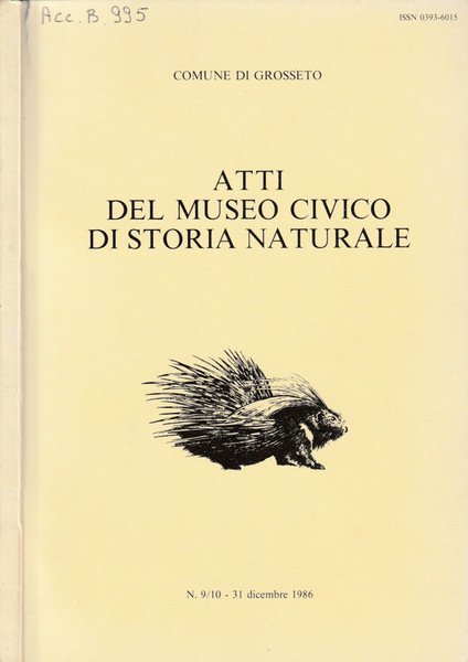 Atti del museo civico di storia naturale