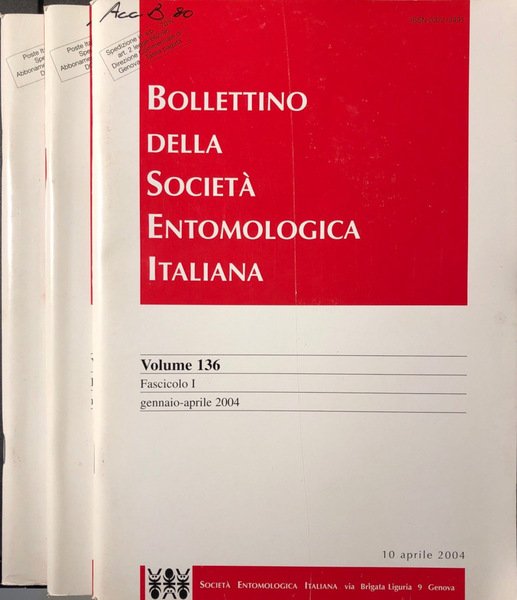 Bollettino della società entomologica italiana vol 136/2004