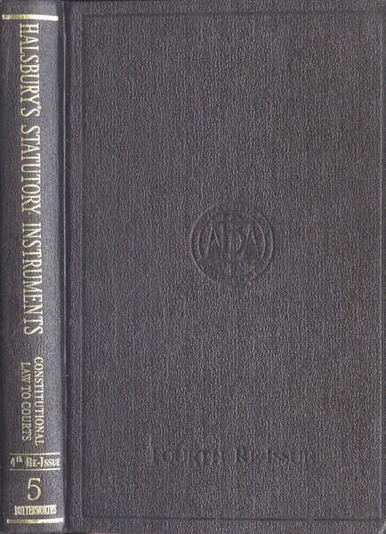 Halsbury' s statutory instruments Vol. 5 | Immagine principale