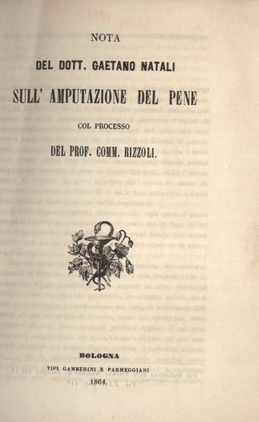 Sull' amputazione del pene