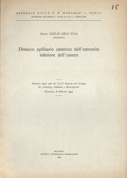 Distacco epifisario ostetrico dell' estremità inferiore dell' omero