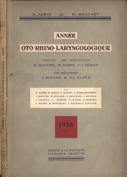 Annèe oto - rhino - laryngologique 1958 | Immagine principale