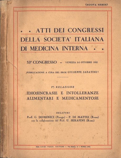 Atti dei congressi della Società Italiana di medicina Interna