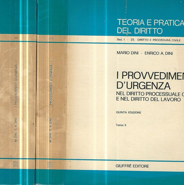 I provvedimenti d'urgenza nel diritto processuale civile e nel diritto … | Immagine principale