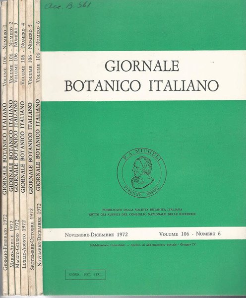 Giornale Botanico Italiano Annata 1972