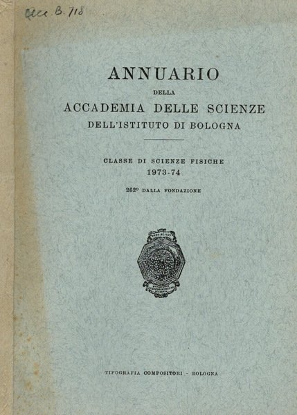 Annuario della Accademia delle Scienze dell'Istituto di Bologna