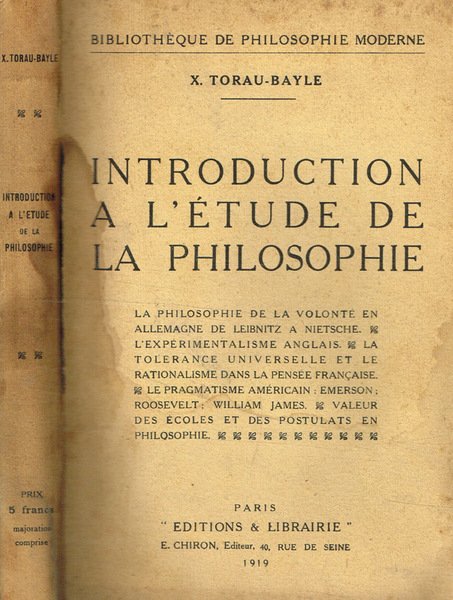 Introduction a l'étude de la philosophie