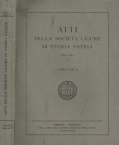Atti della società ligure di storia patria. Nuova serie, V …