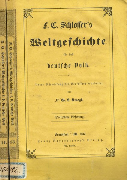 F.C.Schloffer's weltgeschichte fur das deutsche volk n.13, 14