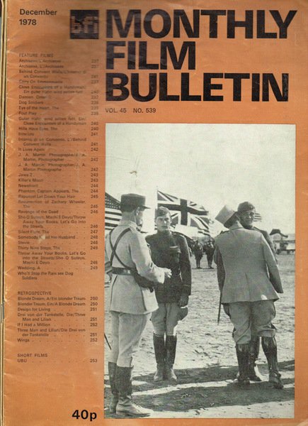 Monthly film bulletin. Vol.45 n.539 december 1978, vol.46 n.542 march …