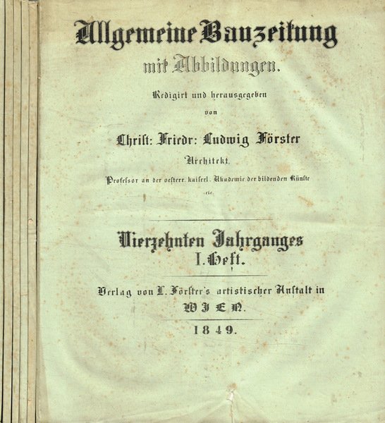 Allgemeine Bauzeitung, 1849, da n.I a XII