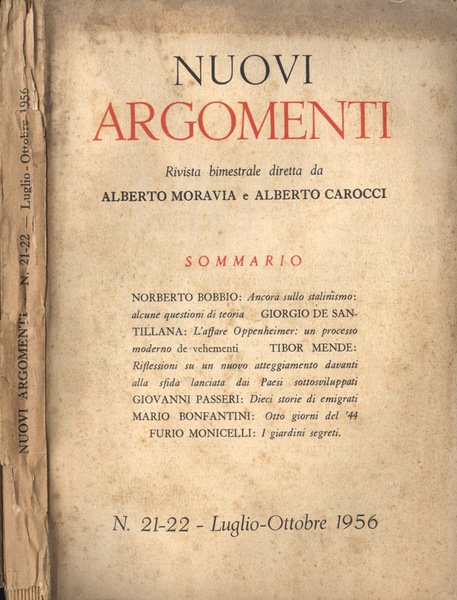 Nuovi argomenti n. 21 - 22 anno 1956