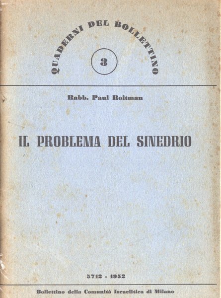 Il problema del Sinedrio