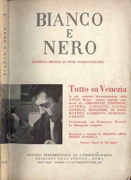 Bianco e Nero Anno XXIII nn. 9 - 10 Settembre …