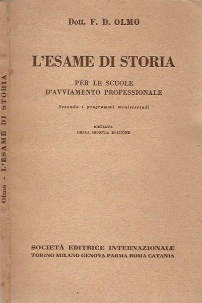 L'esame di storia per le scuole d'avviamento professionale