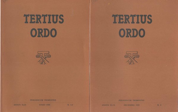 Tertius Ordo Annus XLIX n° 1-2 1988, n° 4 1988 | Immagine principale