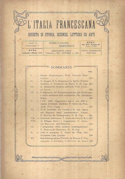 L'Italia Francescana