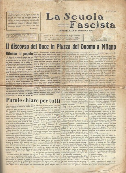 La Scuola Fascista - Anno VI n° 31 -25 Maggio …